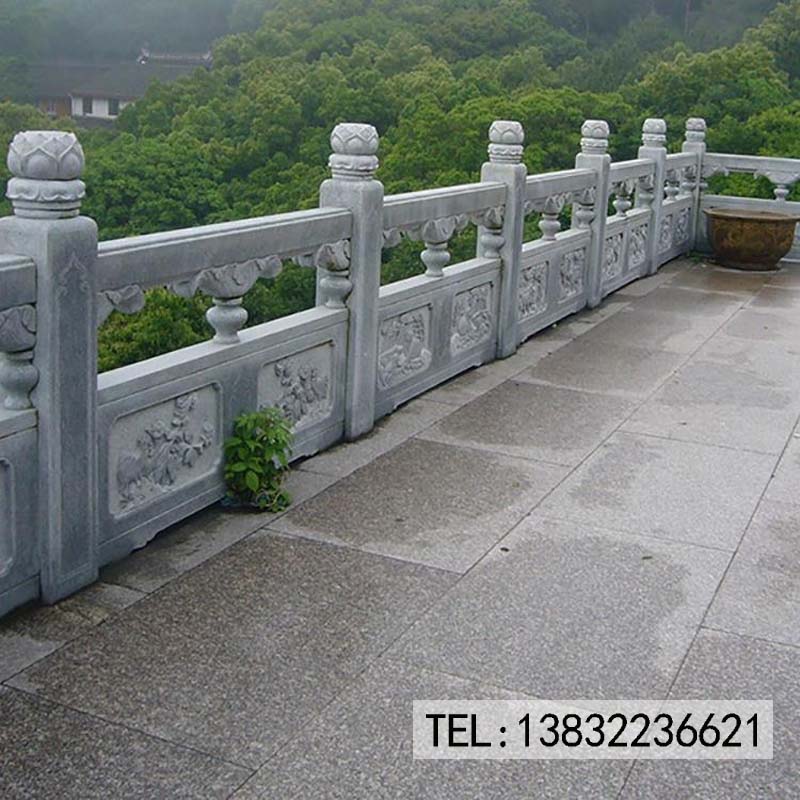 天然青石浮雕桥梁护栏石栏板制作