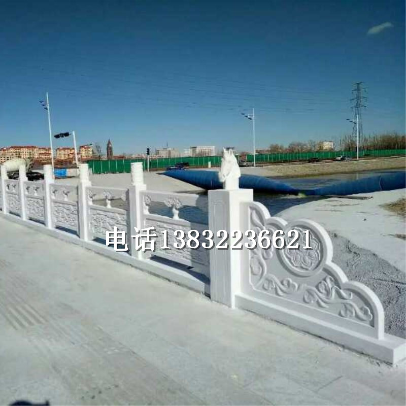 厂家加工浮雕石栏板河道护栏围栏栏板